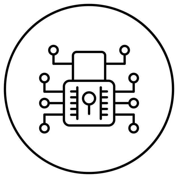 Imagen vectorial de icono de cifrado de datos Se puede utilizar para seguridad