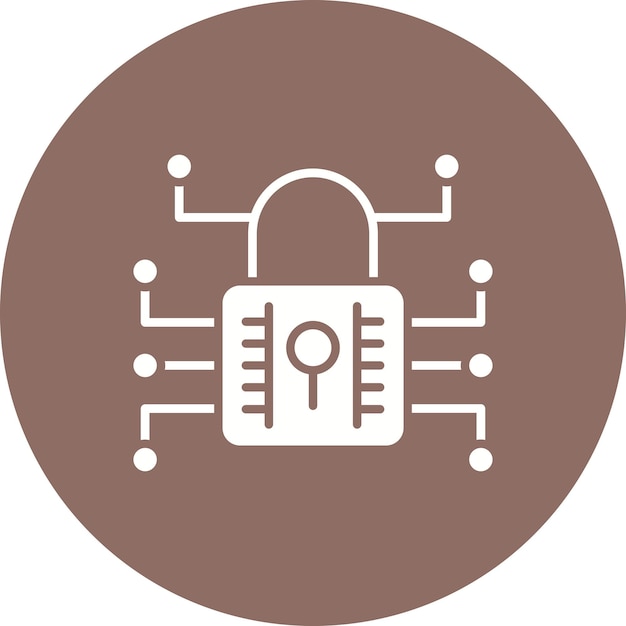 Imagen vectorial de icono de cifrado de datos Se puede utilizar para seguridad
