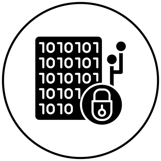 Imagen vectorial de icono de cifrado Se puede usar para criptomonedas