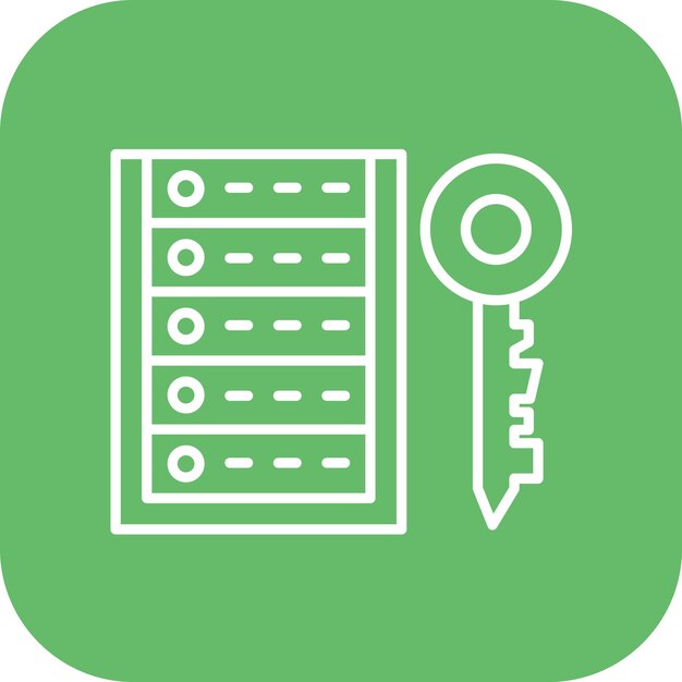 Imagen vectorial del icono de cifrado del servidor Se puede utilizar para el alojamiento web