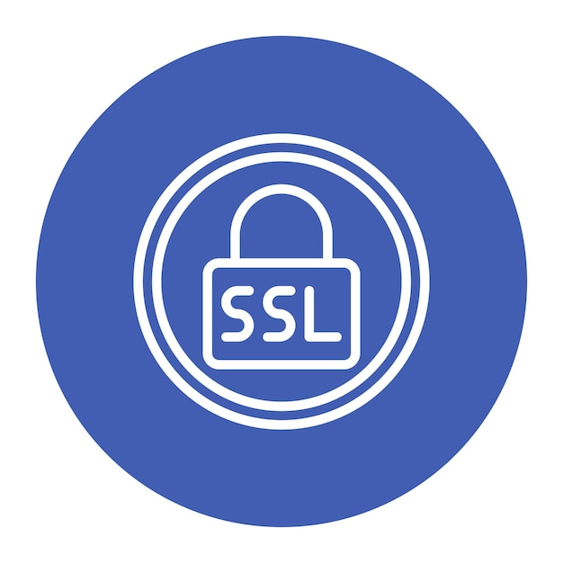 La imagen vectorial del icono de cifrado SSL se puede utilizar para el pago seguro