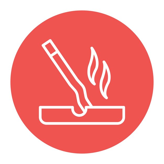 Imagen vectorial del icono del cigarrillo apagado Se puede utilizar para fumar