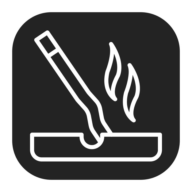Imagen vectorial del icono del cigarrillo apagado Se puede utilizar para fumar