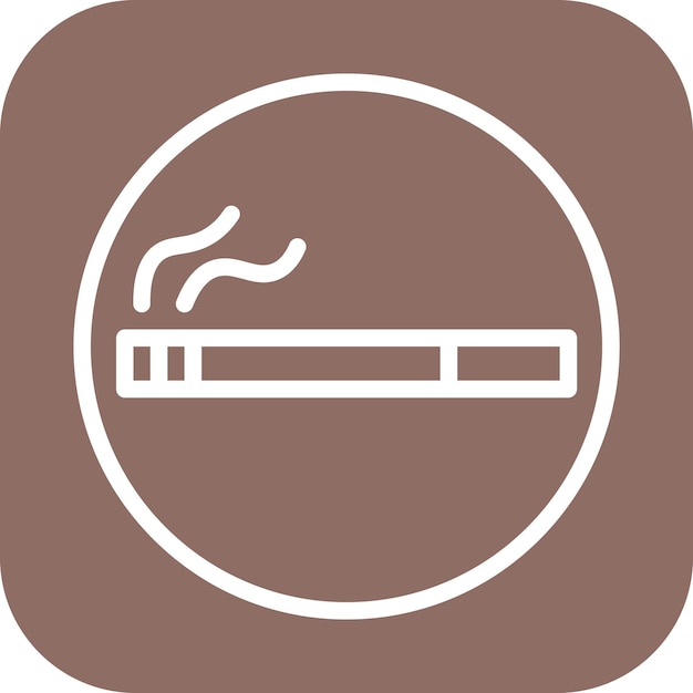 Vector imagen vectorial del icono del cigarrillo se puede utilizar para bar