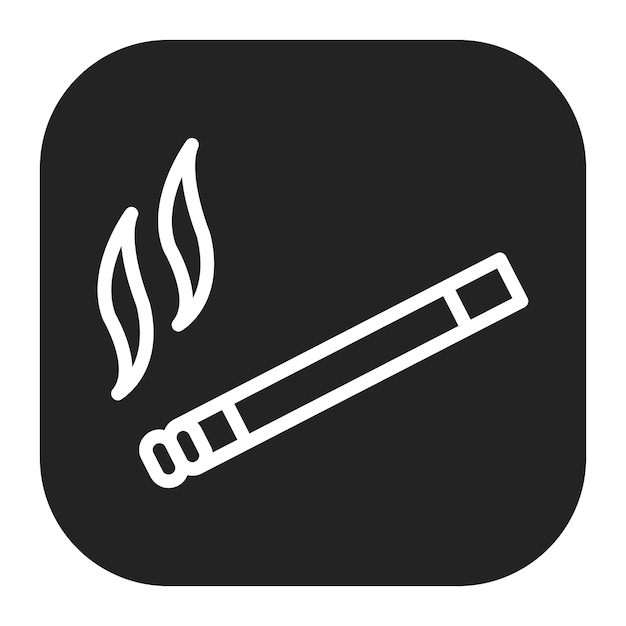 Imagen vectorial del icono del cigarrillo Se puede utilizar para fumar
