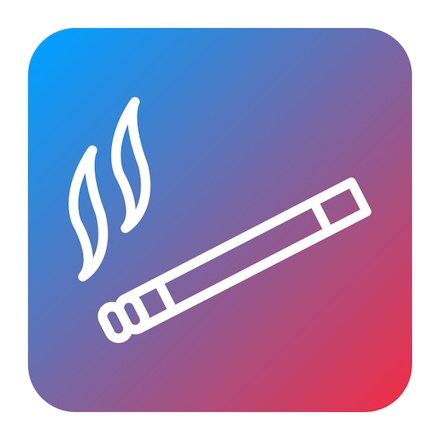 Imagen vectorial del icono del cigarrillo Se puede utilizar para fumar