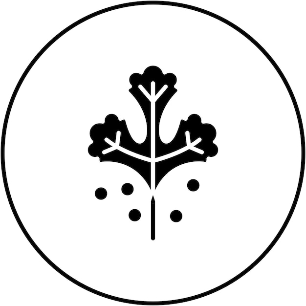 Imagen vectorial de icono de cilantro Se puede usar para World Cuisine