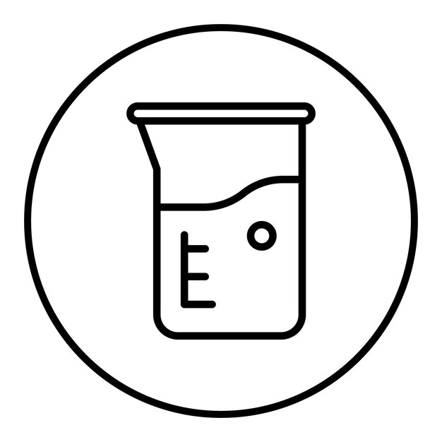 Imagen vectorial de icono de cilindro graduado Se puede utilizar para el laboratorio