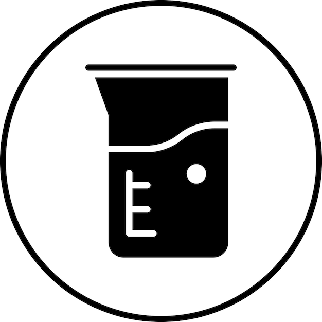 Imagen vectorial de icono de cilindro graduado Se puede utilizar para el laboratorio