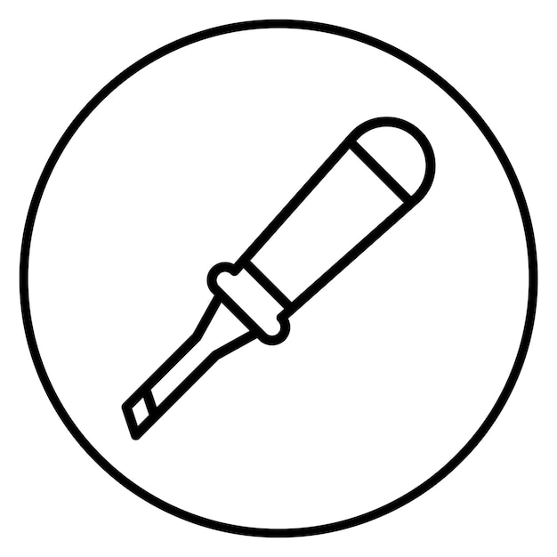 Imagen vectorial del icono del cincel de tallado en madera Se puede utilizar para la artesanía
