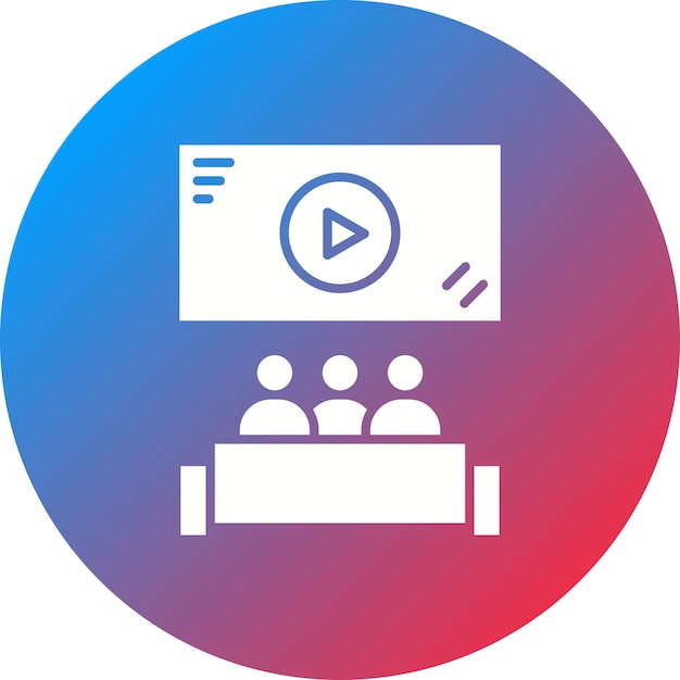 Imagen vectorial de icono de cine Se puede usar para Mall