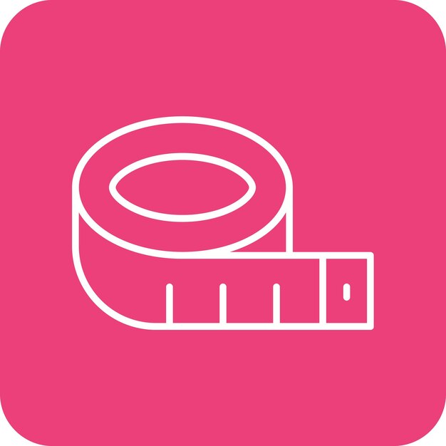Imagen vectorial del ícono de la cinta de medición Se puede utilizar para coser