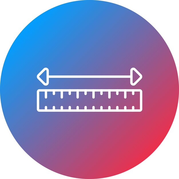 Imagen vectorial del icono de la cinta de medición Se puede utilizar para el gimnasio