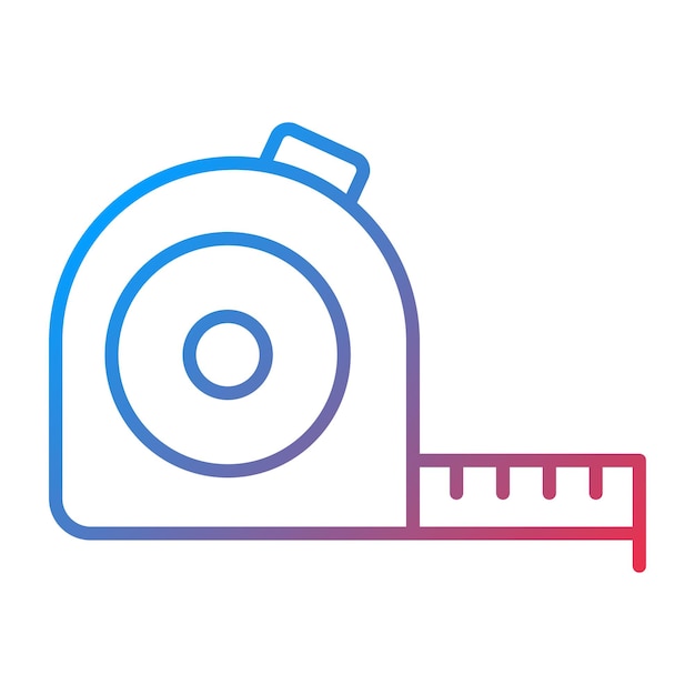 Imagen vectorial del icono de la cinta de medición Se puede utilizar para herramientas eléctricas