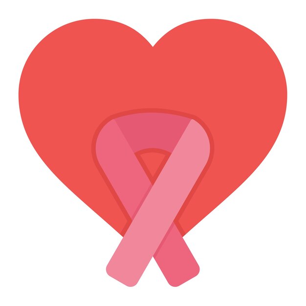 Imagen vectorial del icono de la cinta rosa Se puede utilizar para la quimioterapia