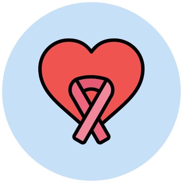 Imagen vectorial del icono de la cinta rosa Se puede utilizar para la quimioterapia