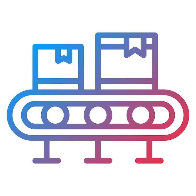 Imagen vectorial del icono de la cinta transportadora Se puede utilizar para la producción en masa