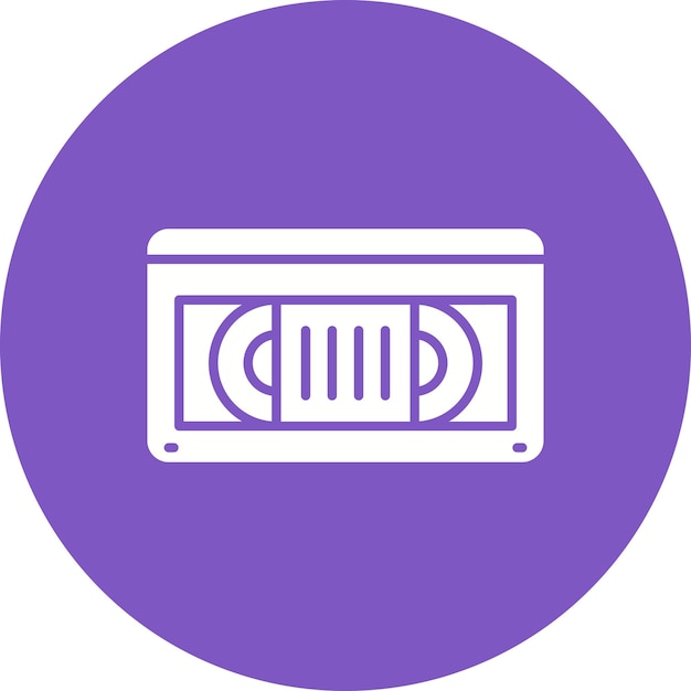 Imagen vectorial de icono de cinta VHS Se puede utilizar para Comunicación y Medios