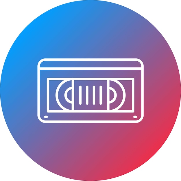 Imagen vectorial de icono de cinta VHS Se puede utilizar para Comunicación y Medios