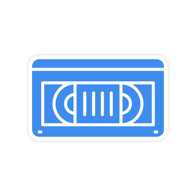 Imagen vectorial de icono de cinta VHS Se puede utilizar para Comunicación y Medios