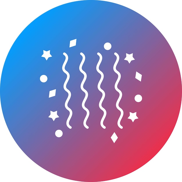 Imagen vectorial del icono de las cintas de fiesta Se puede usar para fiestas y celebraciones