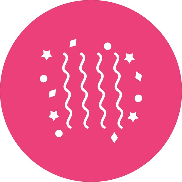 Imagen vectorial del icono de las cintas de fiesta Se puede usar para fiestas y celebraciones