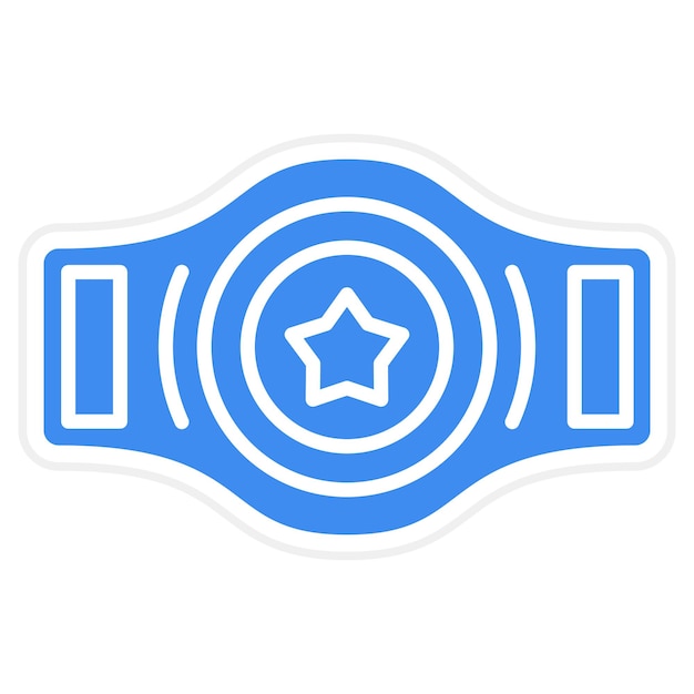 Imagen vectorial del icono del cinturón del campeón Se puede usar para deportes