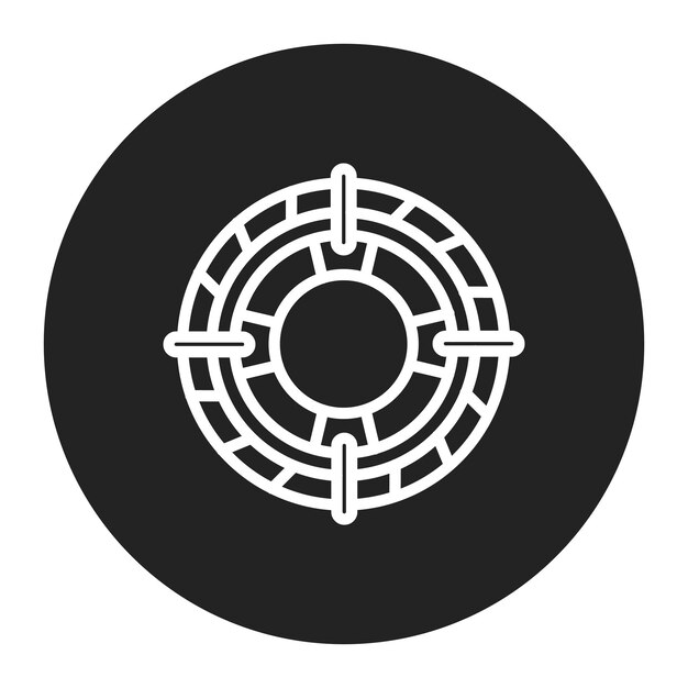 Imagen vectorial del icono del cinturón de salvavidas Se puede usar para Rescate y Respuesta