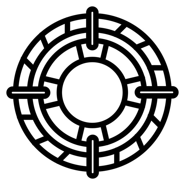 Imagen vectorial del icono del cinturón de salvavidas Se puede usar para Rescate y Respuesta