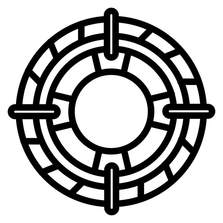 Vector imagen vectorial del icono del cinturón de salvavidas se puede usar para rescate y respuesta