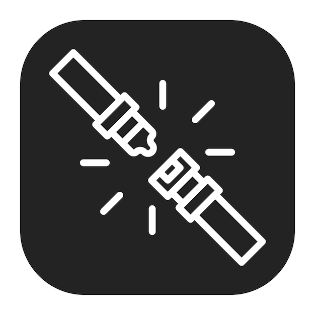 Imagen vectorial del icono del cinturón de seguridad Se puede utilizar para la escuela de conducción