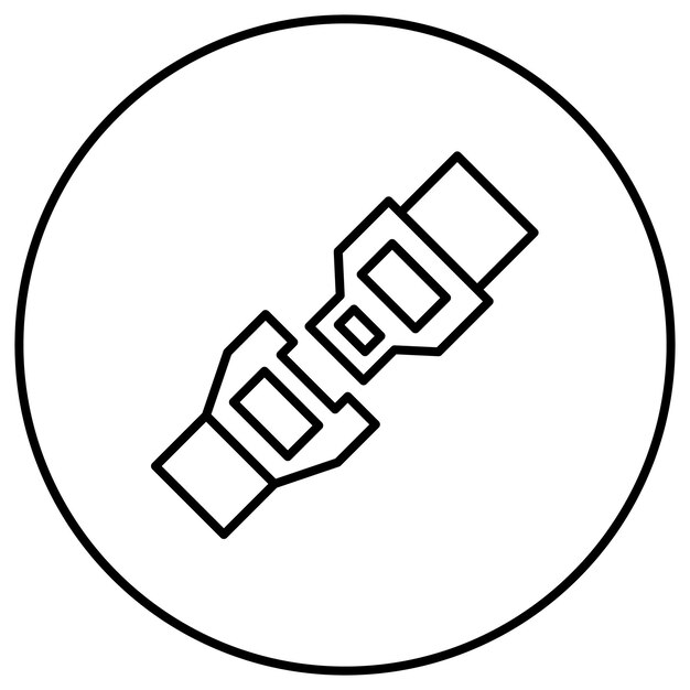Imagen vectorial del icono del cinturón de seguridad Se puede utilizar para protección y seguridad