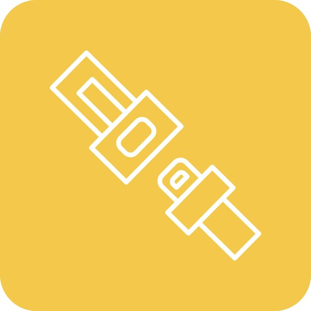 Imagen vectorial del icono del cinturón de seguridad Puede utilizarse para la aviación