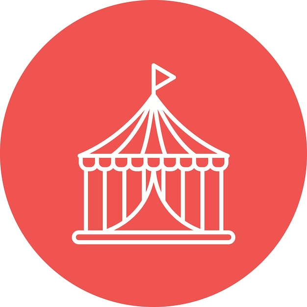 Imagen vectorial del icono del circo Se puede usar para el parque temático