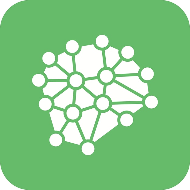 Imagen vectorial de icono de circuito de neuronas Se puede utilizar para la Inteligencia Artificial
