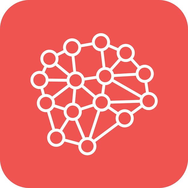 Imagen vectorial de icono de circuito de neuronas Se puede utilizar para la Inteligencia Artificial