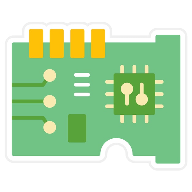 La imagen vectorial del icono del circuito se puede utilizar para la física