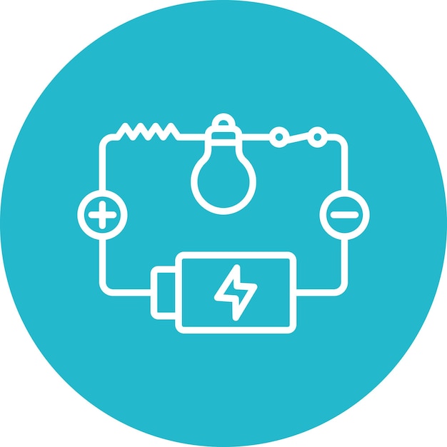 Imagen vectorial de icono de circuito Se puede utilizar para herramientas de electricista
