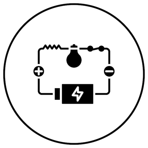 Imagen vectorial de icono de circuito Se puede utilizar para herramientas de electricista