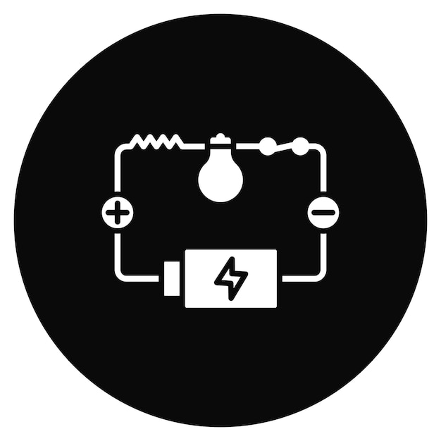 Imagen vectorial de icono de circuito Se puede utilizar para herramientas de electricista
