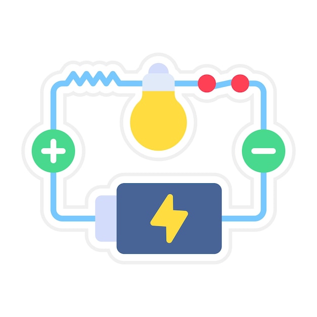 Imagen vectorial de icono de circuito Se puede utilizar para herramientas de electricista