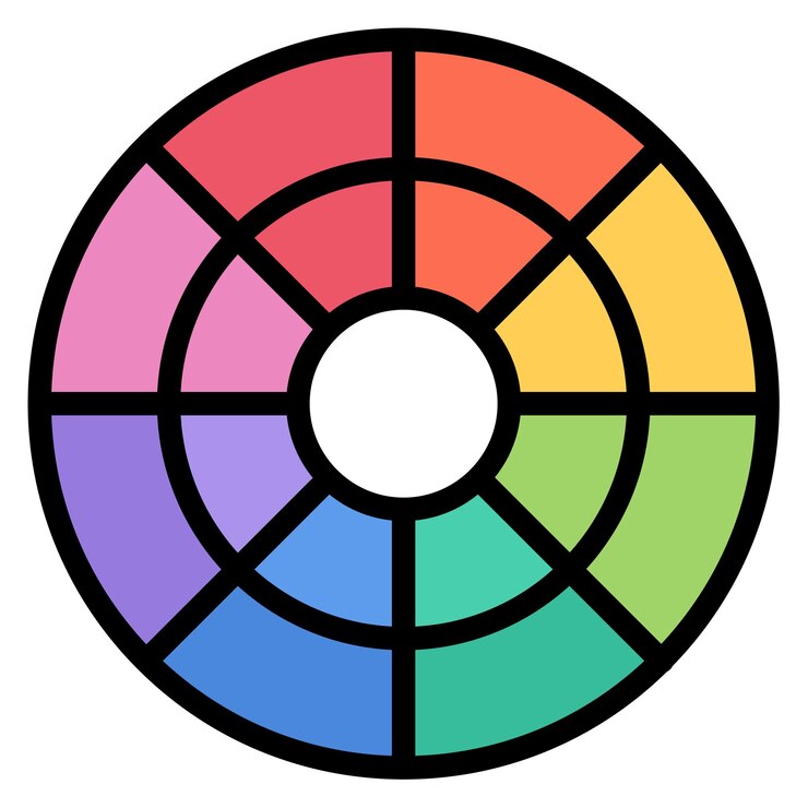 Vector la imagen vectorial del icono del círculo de color se puede utilizar para la impresión