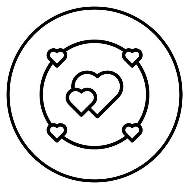 La imagen vectorial del icono del círculo se puede utilizar para la relación social