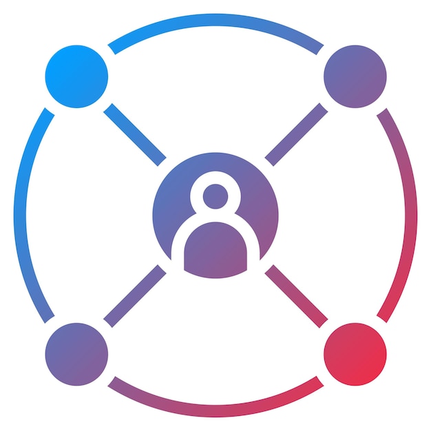 La imagen vectorial del icono del círculo social se puede utilizar para la relación social