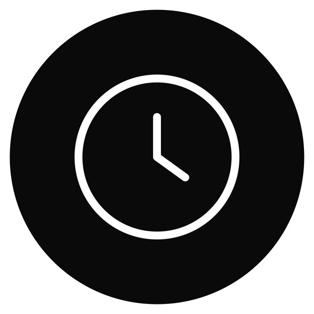 Imagen vectorial del icono del círculo de tiempo Se puede usar para la interfaz de usuario