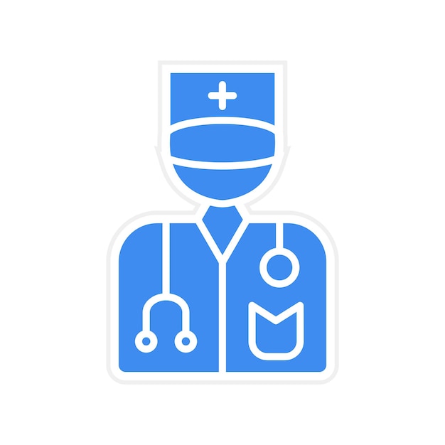 Imagen vectorial del icono del cirujano masculino Se puede utilizar para la medicina