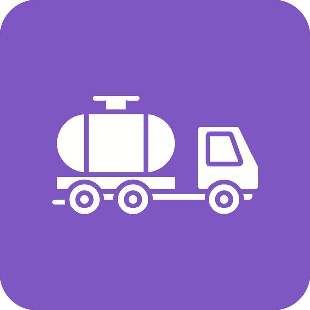 Imagen vectorial del icono del cisterna de agua Se puede utilizar para el transporte