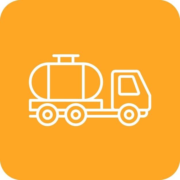 Imagen vectorial del icono del cisterna de agua Se puede utilizar para el transporte