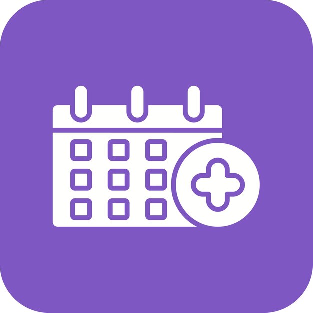 Imagen vectorial del icono de la cita médica Se puede utilizar para el chequeo de salud