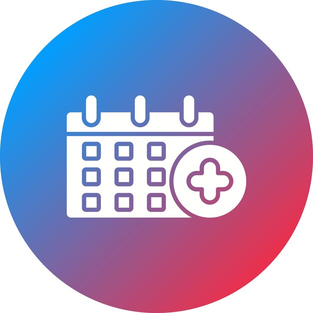 Imagen vectorial del icono de la cita médica Se puede utilizar para el chequeo de salud